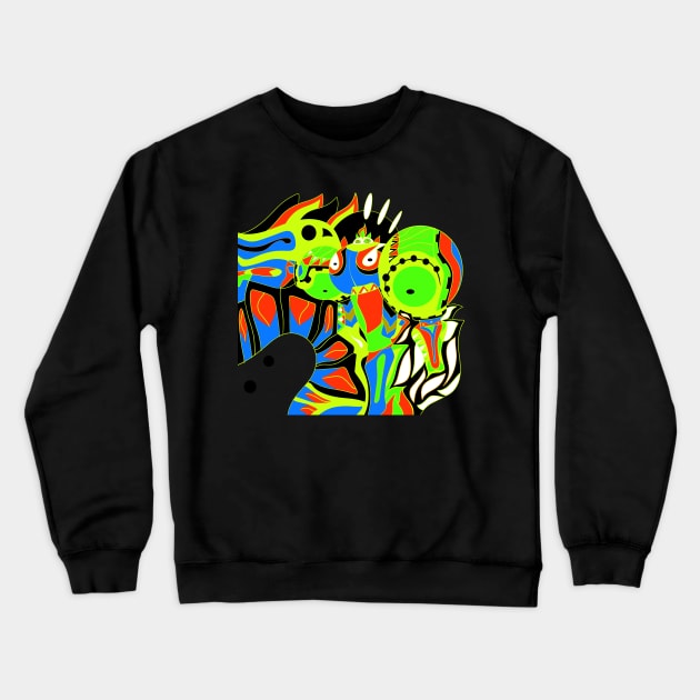 nuclear robot ecopop Crewneck Sweatshirt by jorge_lebeau